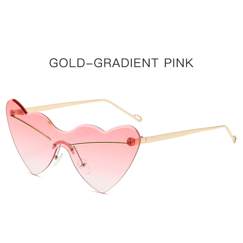 Wholesale New Frameless Cut Edge Love PC Sunglasses